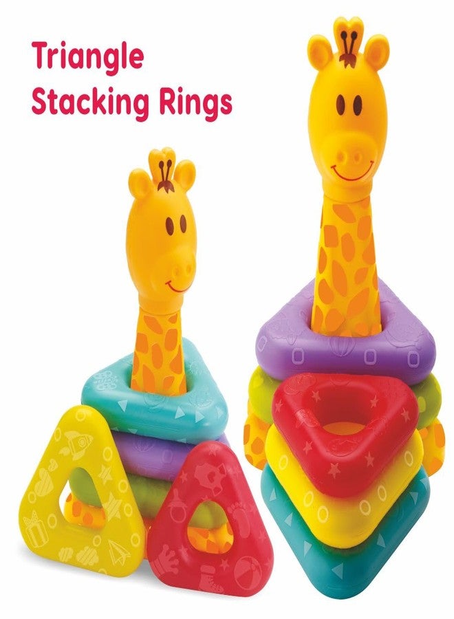 toymate Giraffix 3-in-1 Stacking, Sorting & Ring Toss Toy for Toddlers | Educational Montessori Learning for Babies | Shape Sorter, Stacking Rings & Motor Skills Development Toy for 12+ Months - Image 4